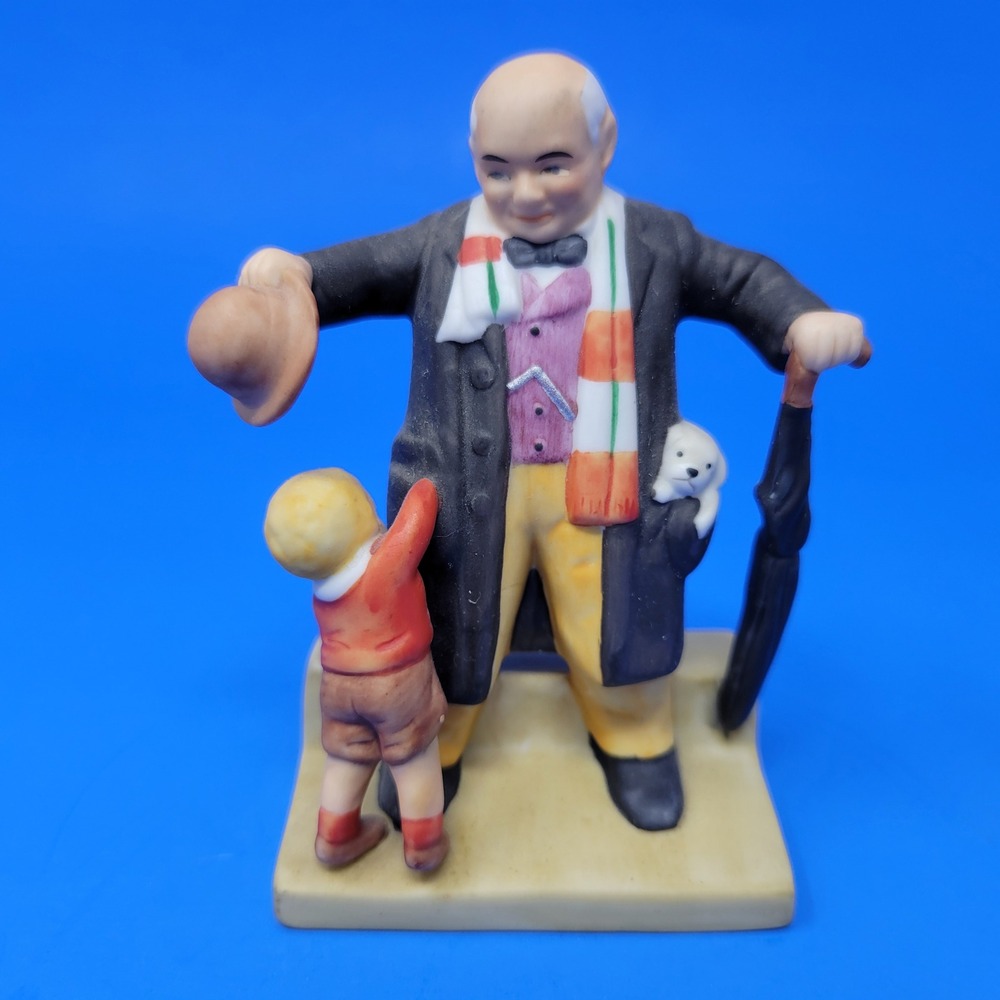 The Danbury Mint Norman Rockwell The Gift Porcelain Figurine‎ 1990 Americana